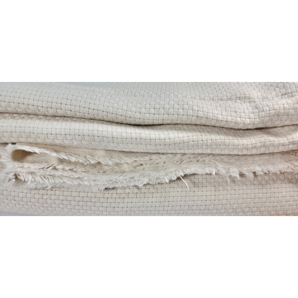 Monks Cloth Fabric 100% Cotton 4x4 Weave/8 Or 9 Count Natural Unwashed 2.5 Yd - Picture 8 of 10